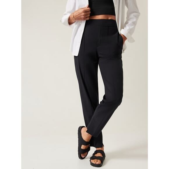 Athleta Brooklyn Heights Pant Lightweight Ankle Womens Size 4 Black - Picture 1 of 12